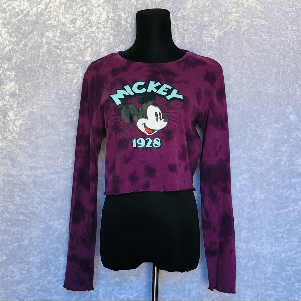 Disney Mickey Mouse Long Sleeve Crop Top Size XL